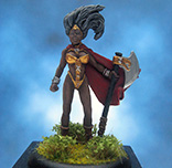 Painted Fenryll Miniature Amazon Warrior