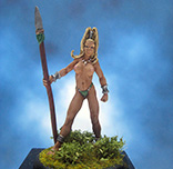 Painted Fenryll Miniature Amazon Warrior
