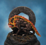 Painted Ral Partha Miniature Hellhound